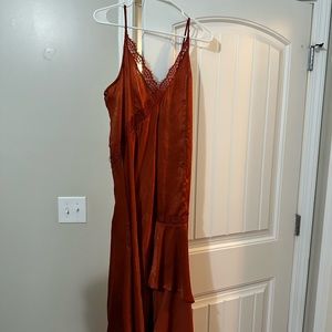 Red silk dress from altard state worn once size medium